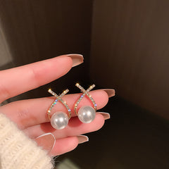 Vintage Pearl Stud Earrings Series – Courtly Chic Light Luxury