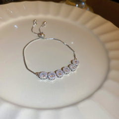 Vintage Geometric Zircon Bracelet Series – Minimalist Chic Elegance