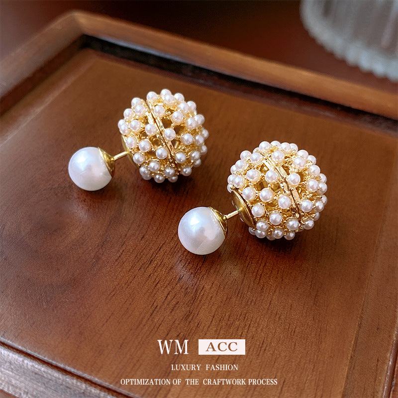 Vintage Pearl Stud Earrings Series – Courtly Chic Light Luxury
