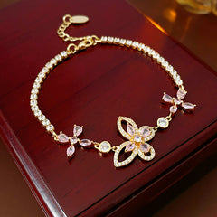 Vintage Geometric Zircon Bracelet Series – Minimalist Chic Elegance