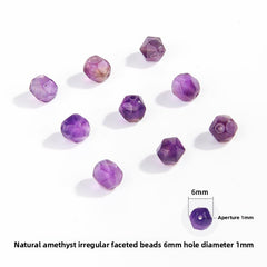 Irregular faceted amethyst beads, lilac to deep purple, sizes 6–10 mm — Amethyst Star-Facets.