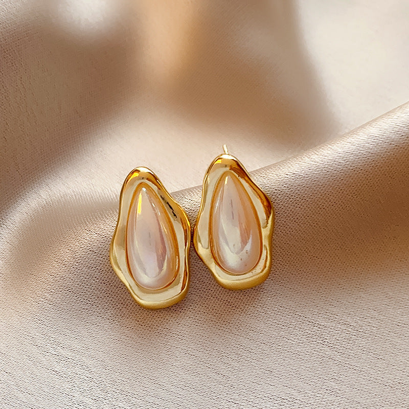 Mermaid Pearl Earring Collection – light luxury chic earrings with pearls, zircon, rhinestones, and 925 silver pins
