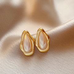 Mermaid Pearl Earring Collection – light luxury chic earrings with pearls, zircon, rhinestones, and 925 silver pins
