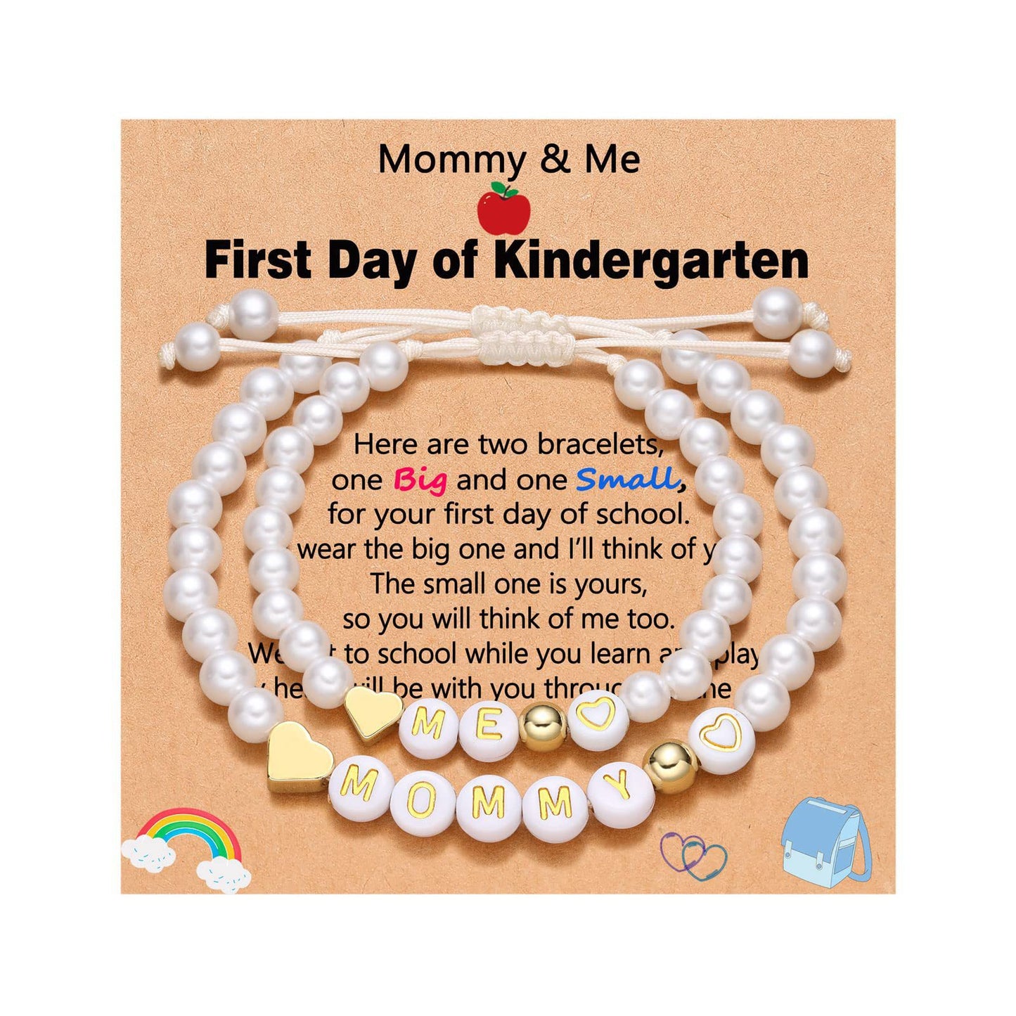 Mommy & Me First-Day Duo · Mother–Daughter Beaded Bracelets