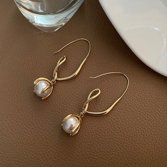 Vintage Pearl Stud Earrings Series – Courtly Chic Light Luxury
