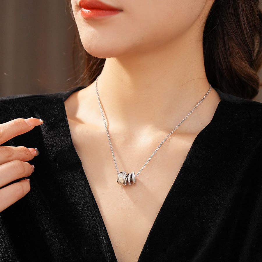 Ivory Glow Barrel Charm Collection – Necklace, Bracelet & Right-Ear Cuff
