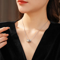 Ivory Glow Barrel Charm Collection – Necklace, Bracelet & Right-Ear Cuff