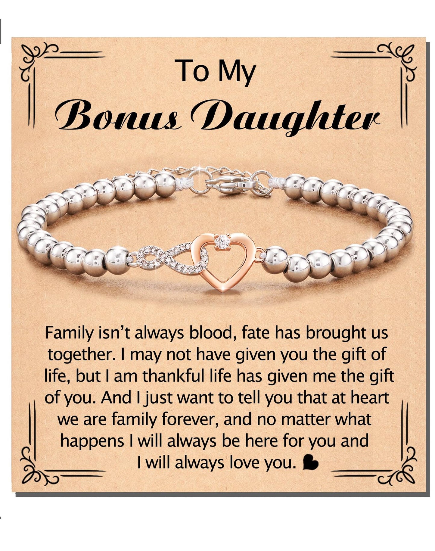 Bonded Hearts Message Card Bracelets