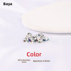 925 Silver Running Rings & Rhinestone Rondelle Spacers