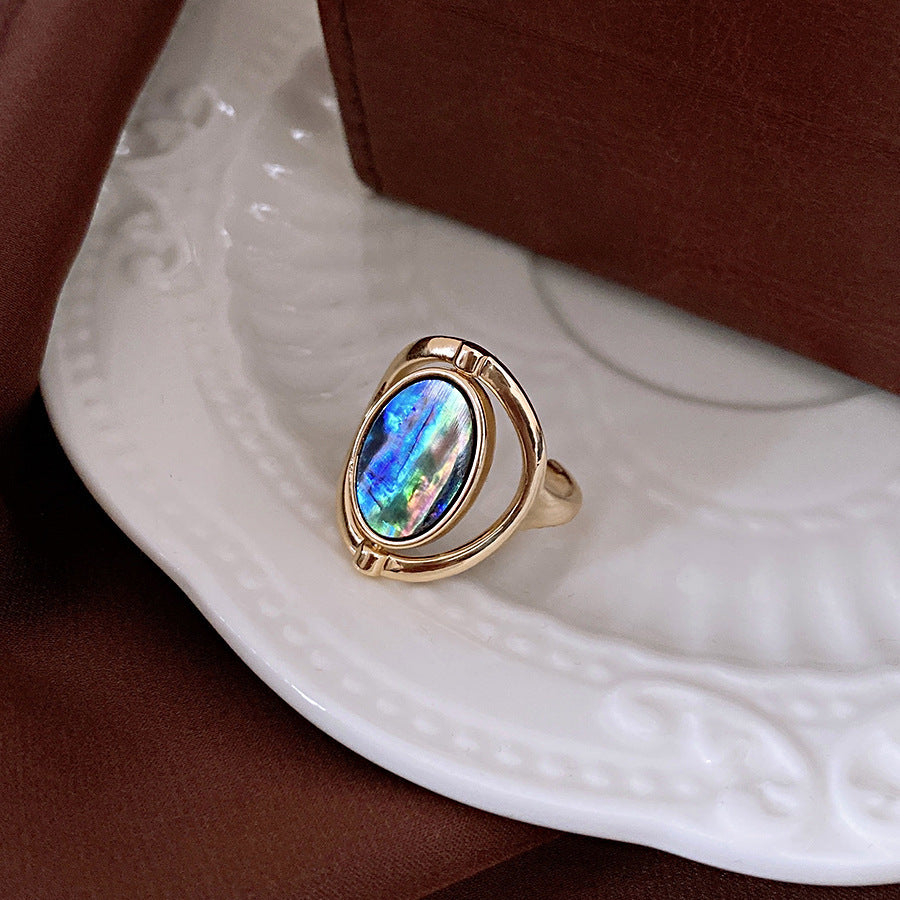 Vintage Open Ring Series – copper adjustable rings with floral, geometric, enamel, and zircon designs in retro chic style
