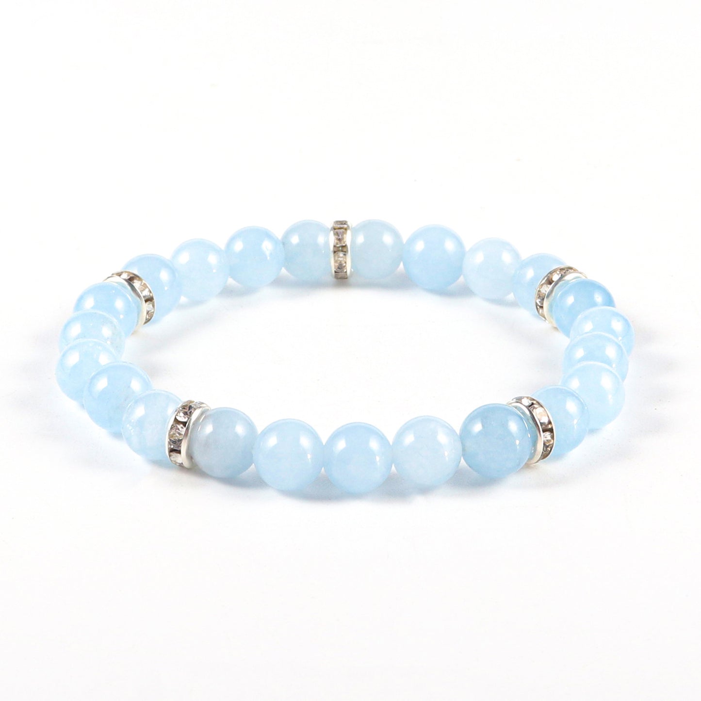 Celestial Halo · Lapis & Gemstone Beaded Bracelet (8mm)