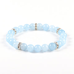 Celestial Halo · Lapis & Gemstone Beaded Bracelet (8mm)