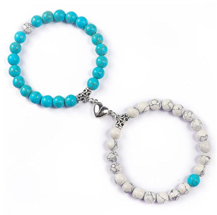 Bonded Hearts Duo · Couple Beaded Bracelets