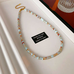 Baroque freshwater pearl colorful bead necklace and bracelet set – light luxury elegant women’s jewelry