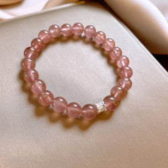 Oriental Crystal Bead Bracelet Series – Natural White & Yellow Gemstones, Retro Chic Elegance