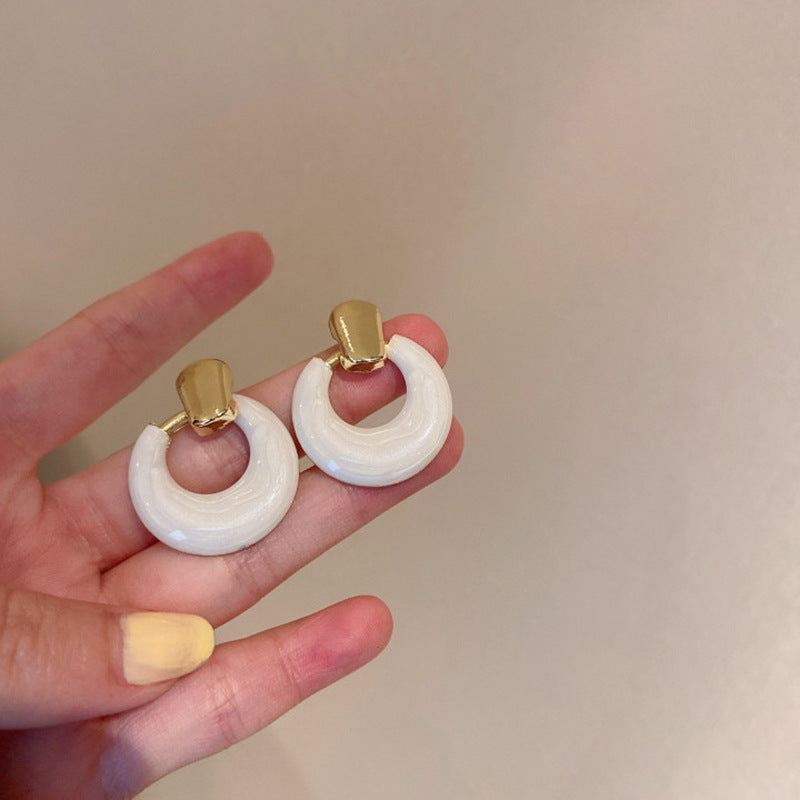 Stud earrings collection with enamel/stone cabochons, crystal accents and gold-tone settings — 43 variants — Eternal Heart Gem Earrings Collection.