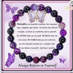 Heaven in My Heart · Amethyst Memorial Charm Bracelets