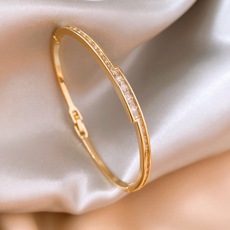Linea Crystal Channel Bangle