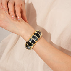 Gilded Capsule Resin Bangle