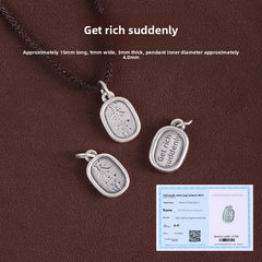 Relic Gleam 999 silver pendant, oxidized vintage finish