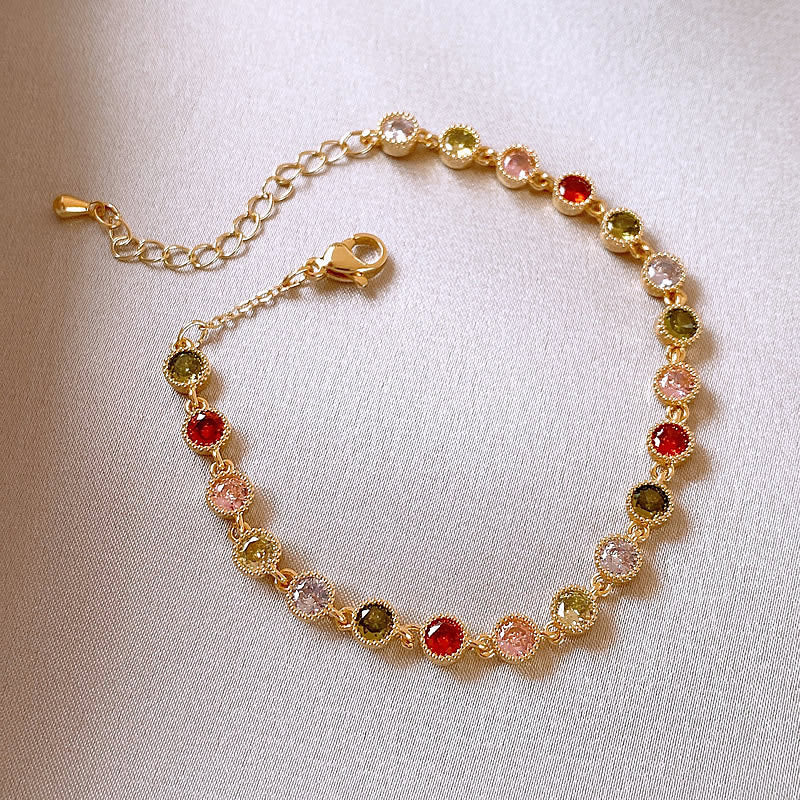 Vintage Geometric Zircon Bracelet Series – multiple variations displayed