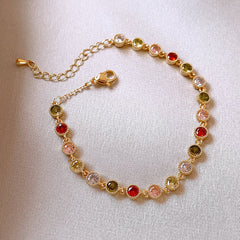 Vintage Geometric Zircon Bracelet Series – multiple variations displayed