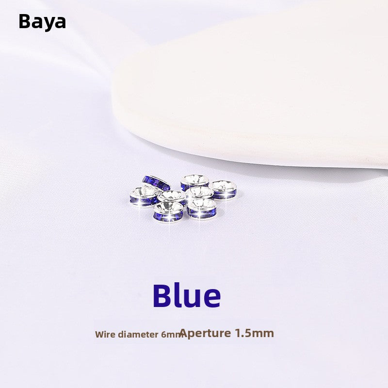 925 Silver Running Rings & Rhinestone Rondelle Spacers