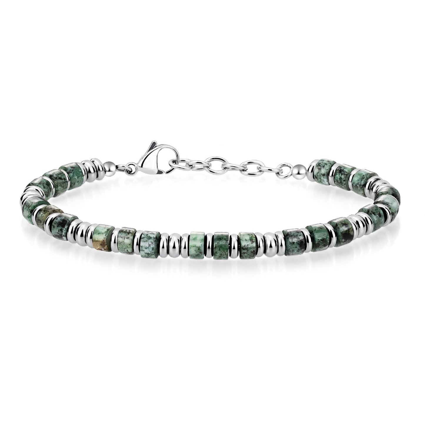 Boho Drift · Natural Stone Disc Chain Bracelets