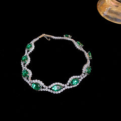 Crystal Bloom Bracelet Series – multiple floral variations displayed
