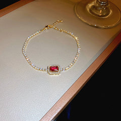 Gold-Plated Emerald Crystal Bracelet Collection – Chic & Light Luxury Designs