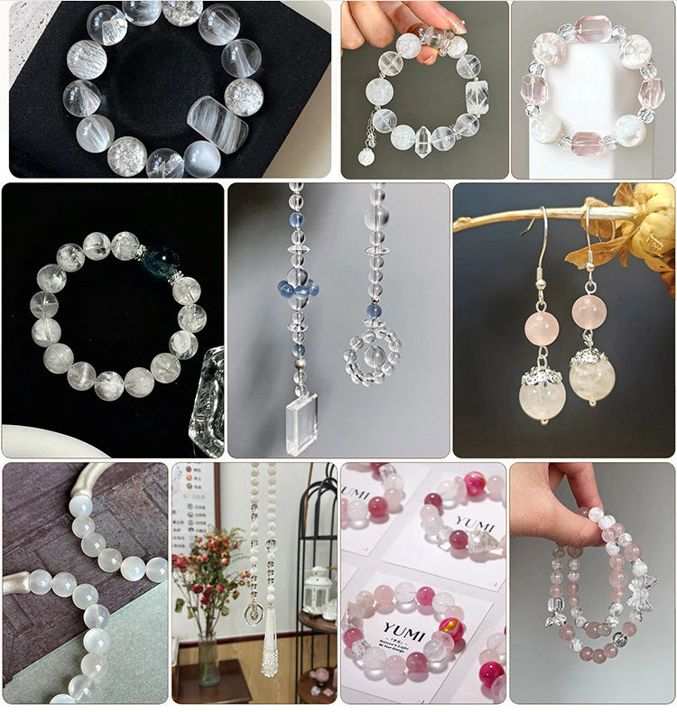 Frostbow Atrium · Rainbow White Phantom Quartz (7–14mm)