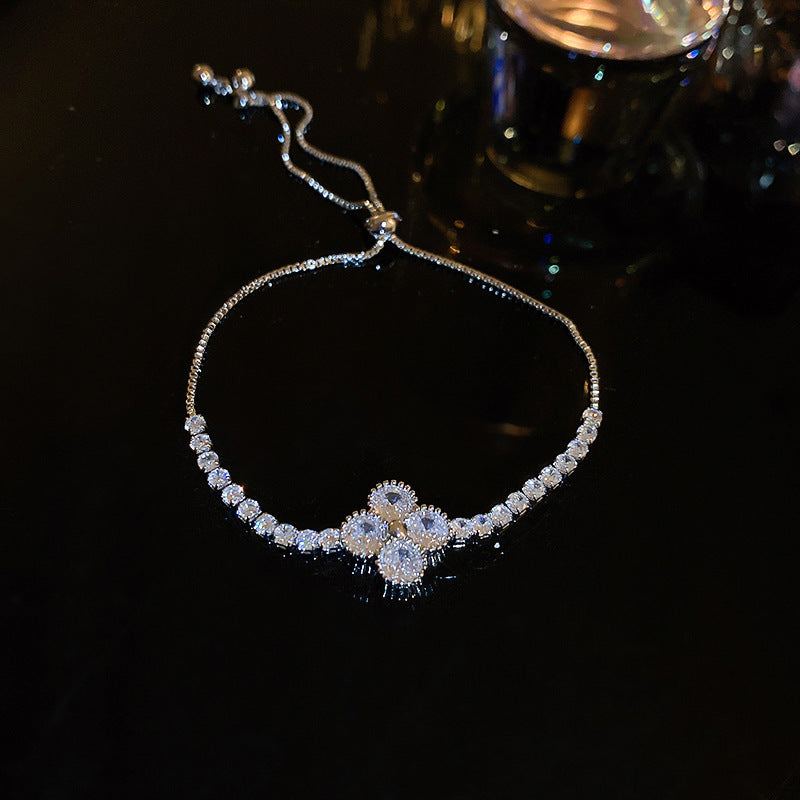 Vintage Geometric Zircon Bracelet Series – Minimalist Chic Elegance