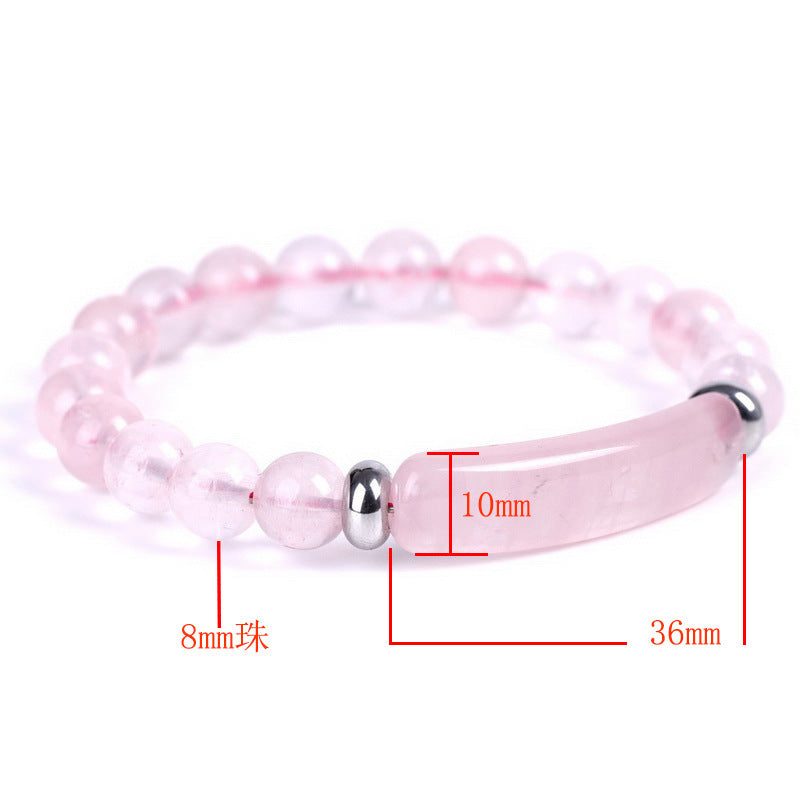 Forever Grandma · Natural Stone Love Bar Bracelet