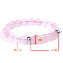 Forever Grandma · Natural Stone Love Bar Bracelet