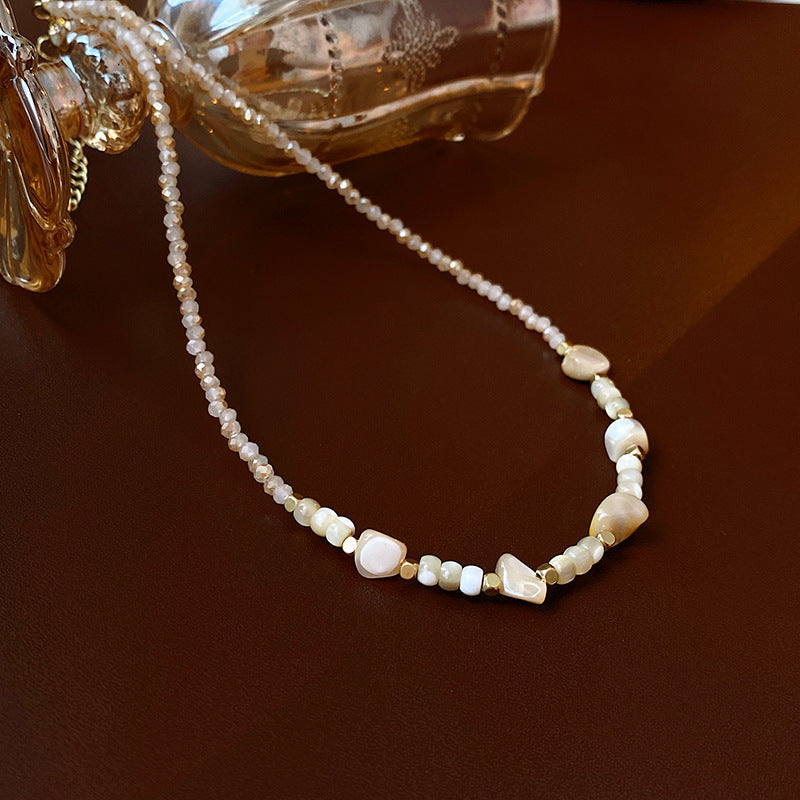 Baroque freshwater pearl colorful bead necklace and bracelet set – light luxury elegant women’s jewelry