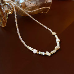 Baroque freshwater pearl colorful bead necklace and bracelet set – light luxury elegant women’s jewelry
