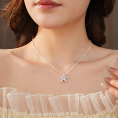 Blue Pup Pendant & Earrings Set