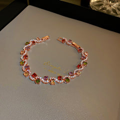 Gold-Plated Emerald Crystal Bracelet Collection – Chic & Light Luxury Designs