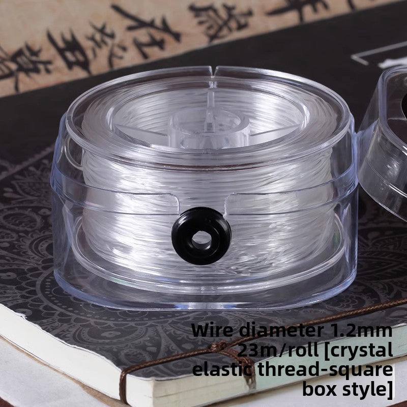 Crystal Elastic Beading Cord – Clear Stretch Jewelry String (0.5–1.5 mm, 5–120 m)