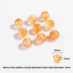 Aura Spire · Yellow Tower Quartz Rounds (4–12mm)