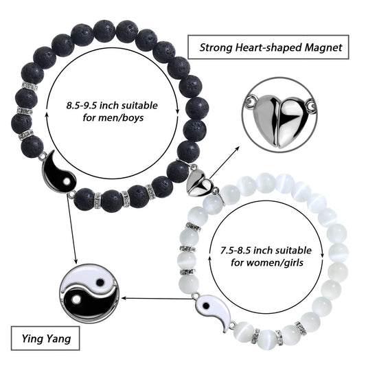 Yin & Yang Duo · Matching Couple Bracelets