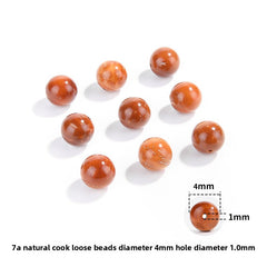 Natural Cook wood beads, amber-tone grain, polished, assorted 4–10 mm — Ambergrain Warmth.