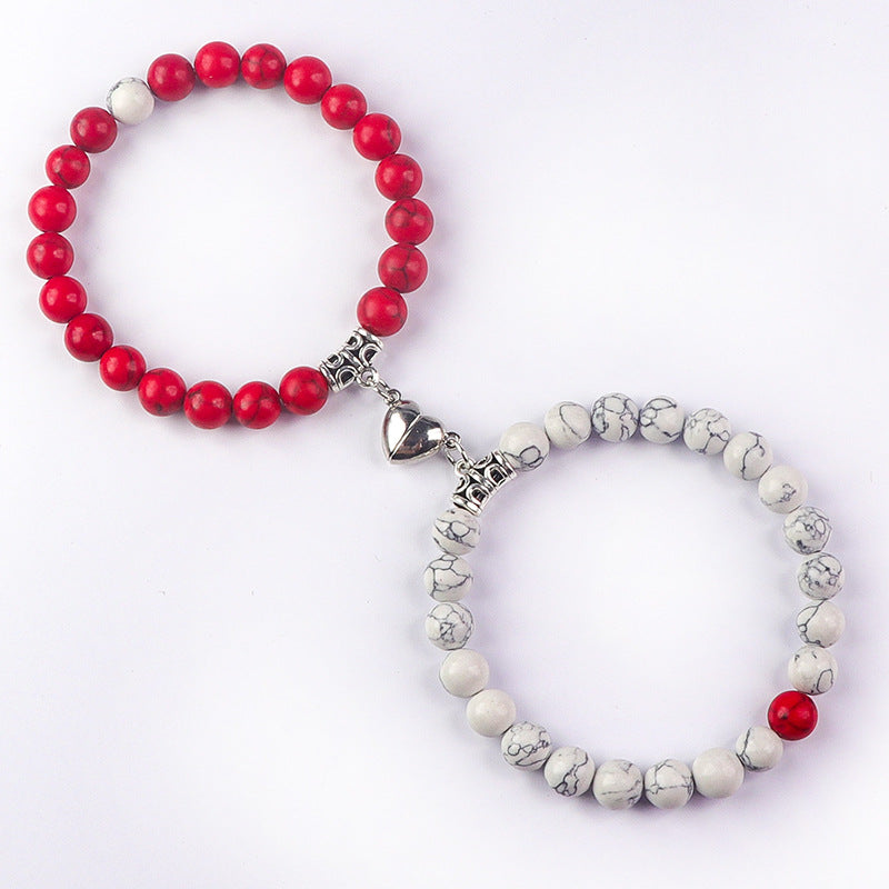 Bonded Hearts Duo · Couple Beaded Bracelets