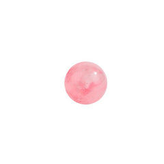 Pink chalcedony round beads, smooth polish, assorted 6–10 mm — Rosette Whisper.