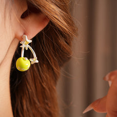 Lucky Star Charm Drop Earrings