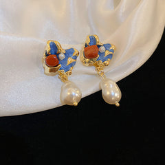 Vintage Pearl Stud Earrings Series – Courtly Chic Light Luxury
