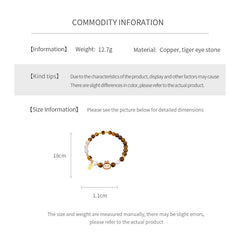 Tiger Eye Beaded Stretch Bracelet – Handmade Vintage Chic
