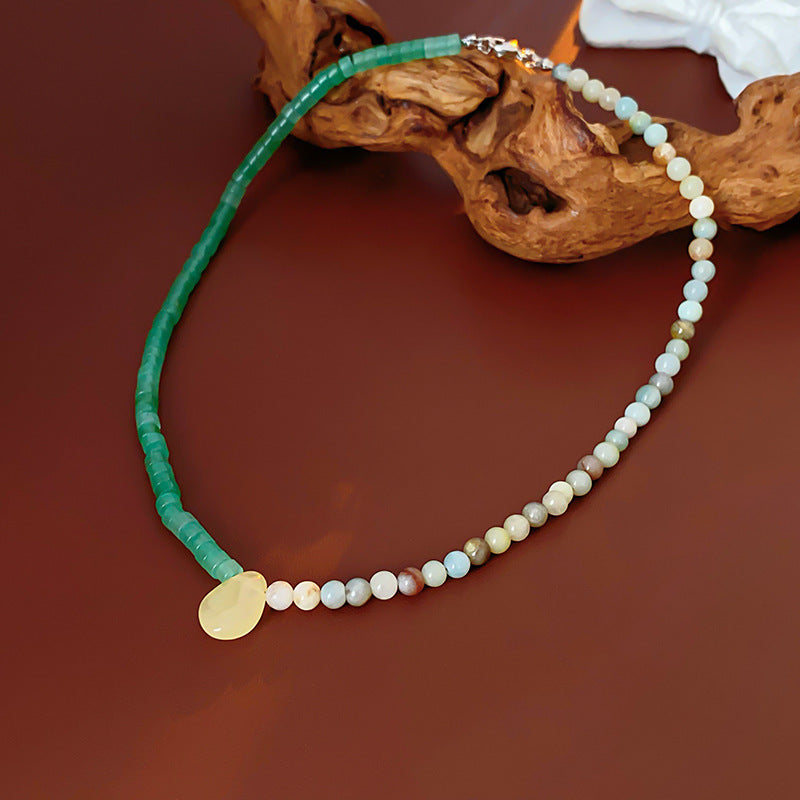 Baroque freshwater pearl colorful bead necklace and bracelet set – light luxury elegant women’s jewelry