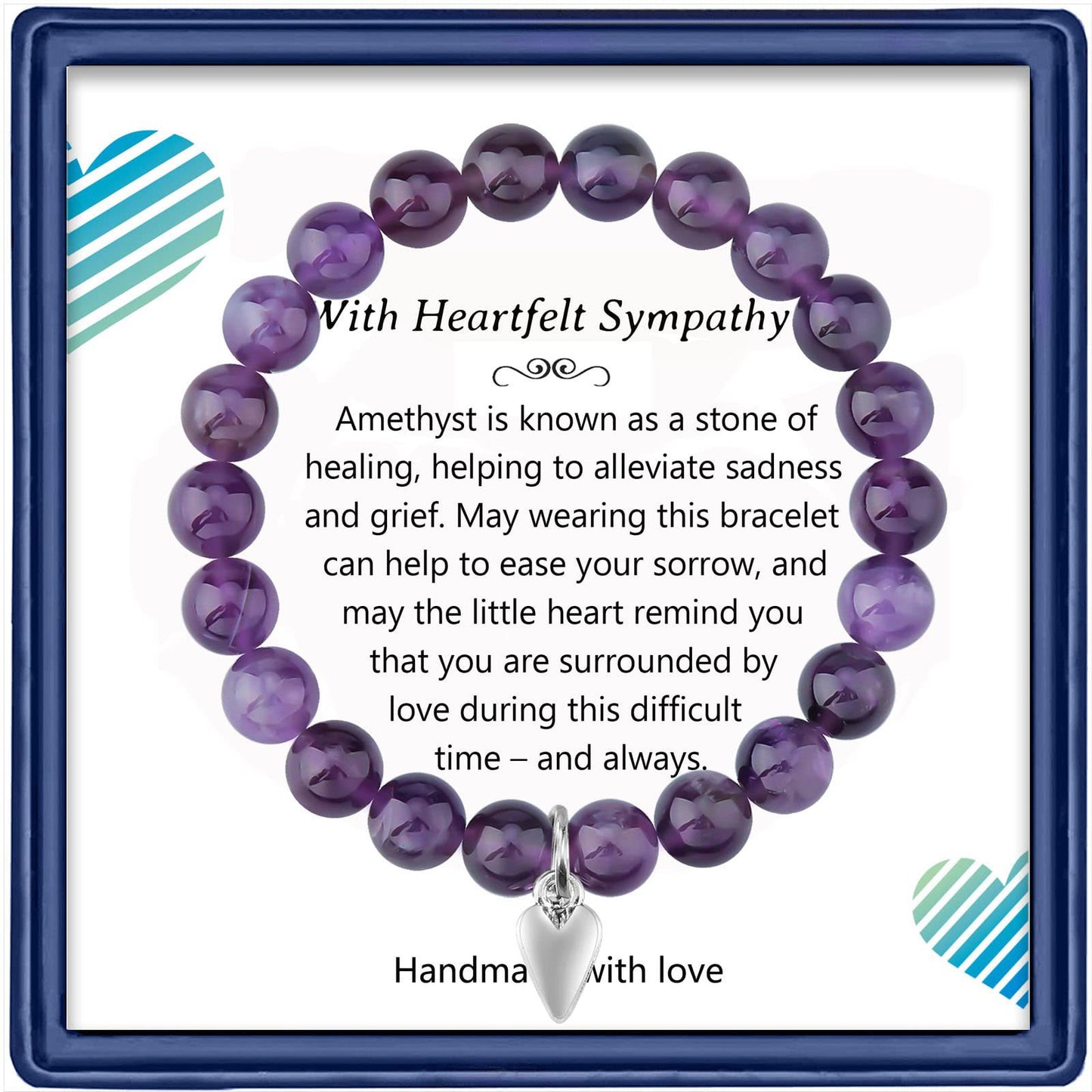Heaven in My Heart · Amethyst Memorial Charm Bracelets