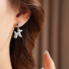 Blue Pup Pendant & Earrings Set